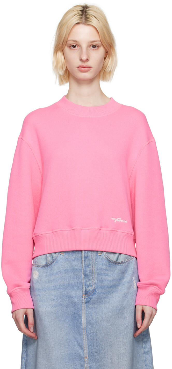 

Розовый свитшот с круглым вырезом rag &bone rag & bone