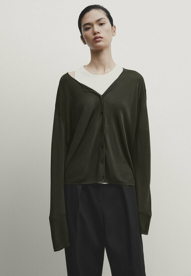 

Кардиган SHIMMERY Massimo Dutti, зеленый