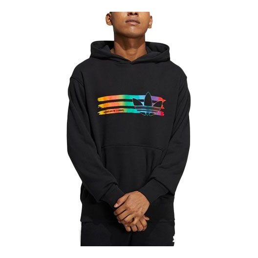 Толстовка adidas originals Rainbow Logo Printing Black, мультиколор толстовка adidas originals logo black черный