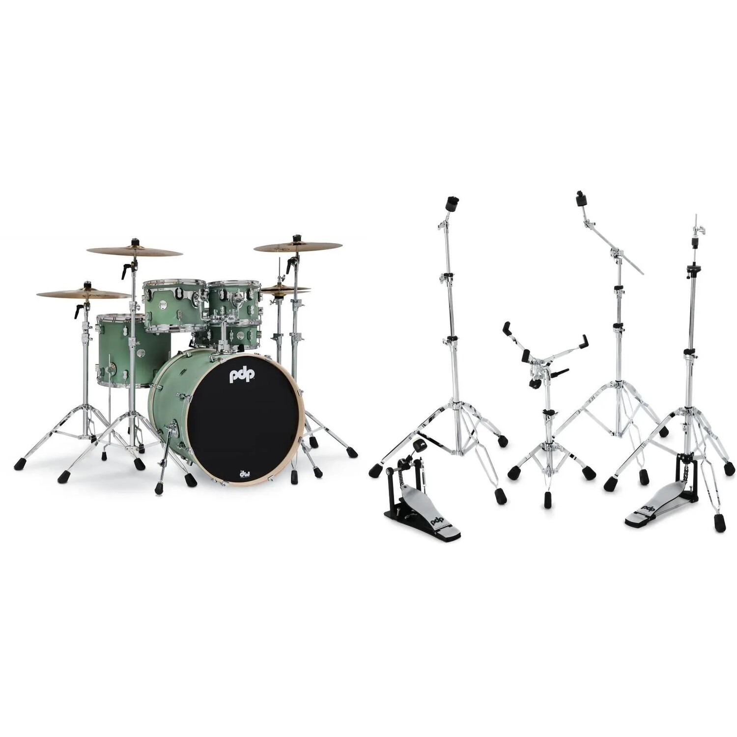 

PDP Concept Maple, комплект из 5 частей и комплект оборудования — Satin Seafoam