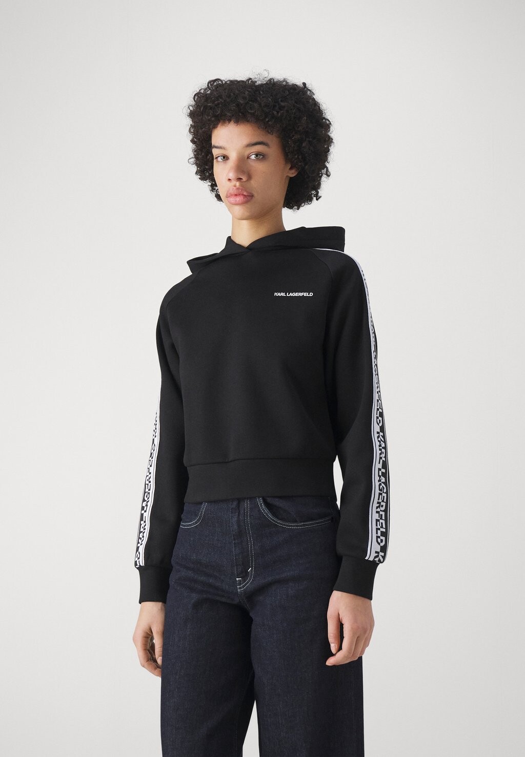 

Толстовка LOGO TAPE HOODIE KARL LAGERFELD, черный