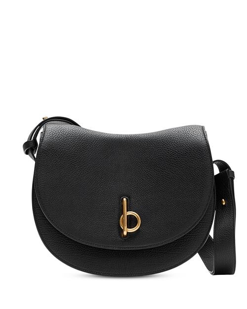 

Кожаная седельная сумка Rocking Horse среднего размера Burberry, цвет Black