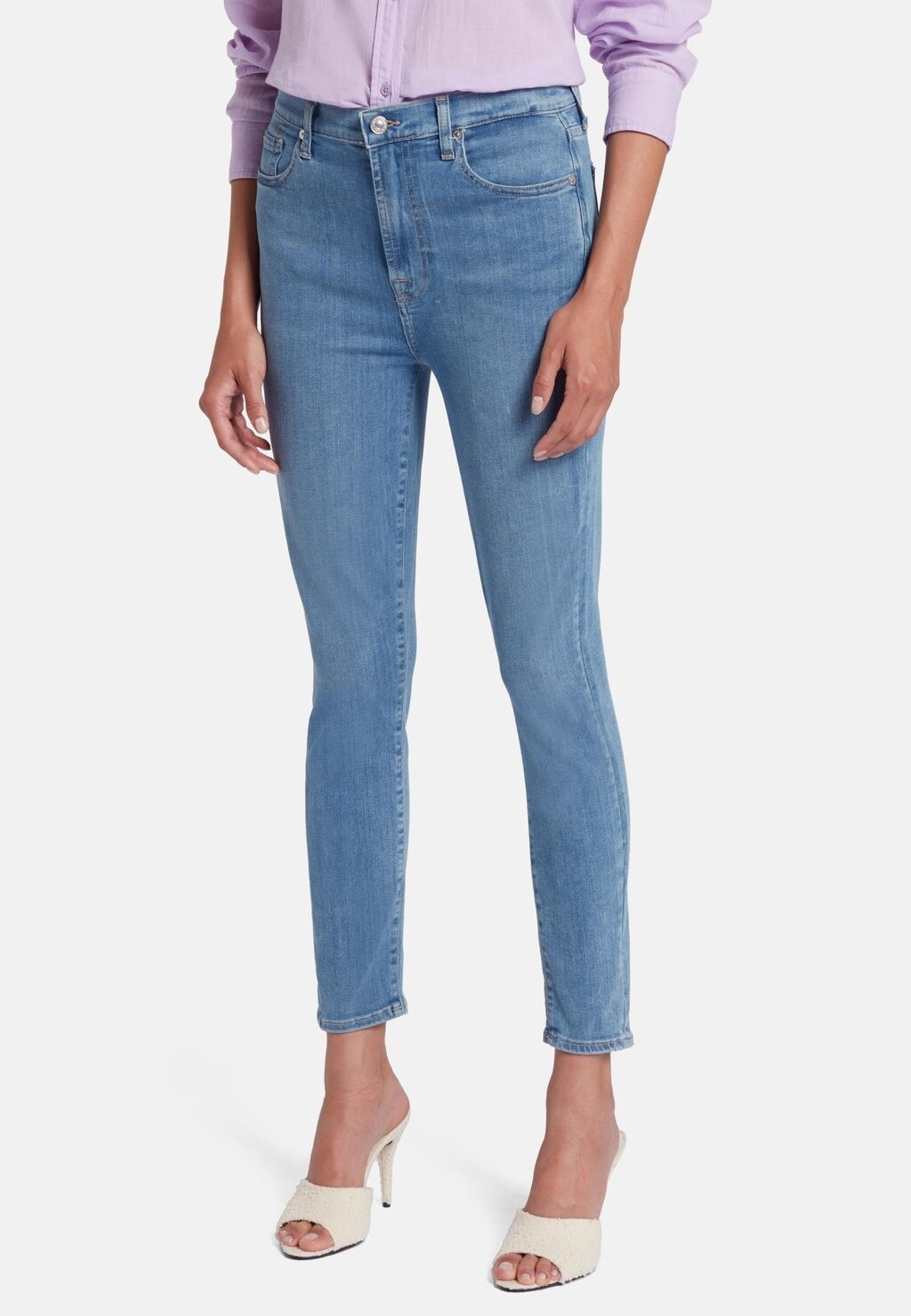 

Джинсы узкого кроя 7 for all mankind, цвет light blue