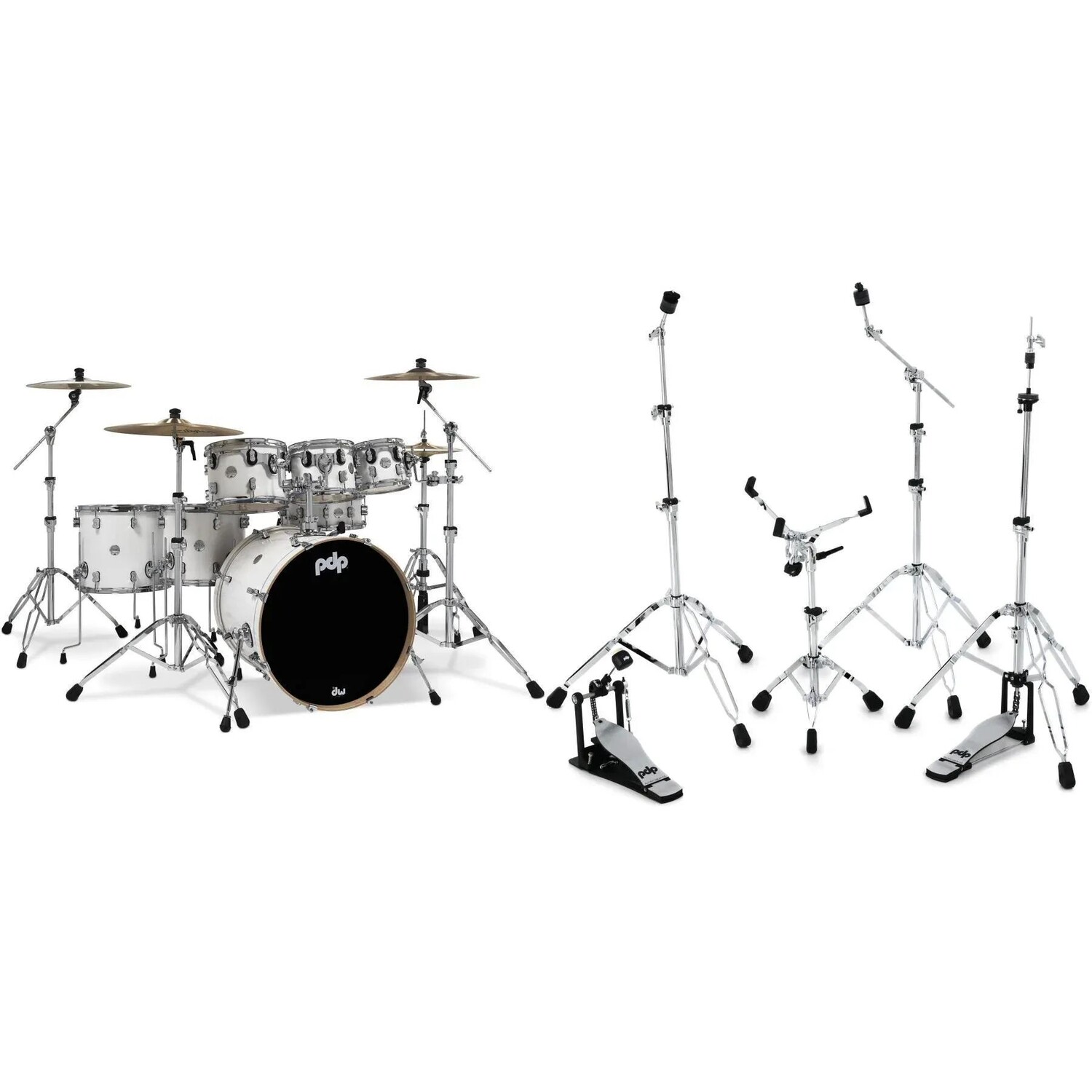 

PDP Concept Maple, комплект из 7 частей и комплект оборудования — жемчужно-белый