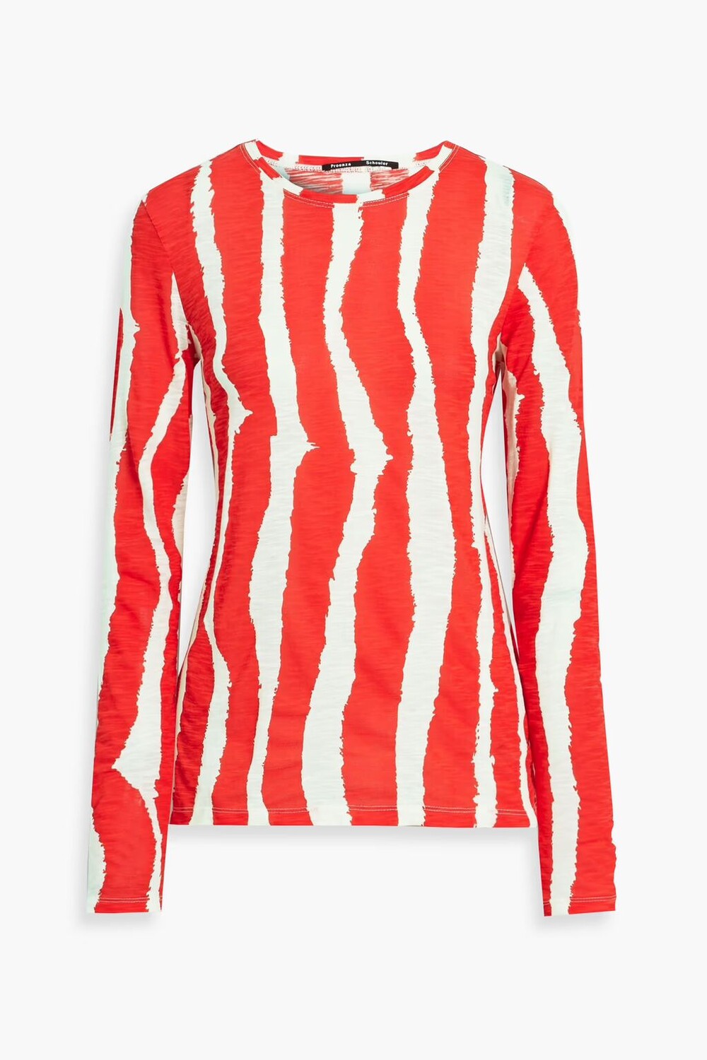 

Топ из хлопкового джерси с принтом Proenza Schouler, цвет Tomato red