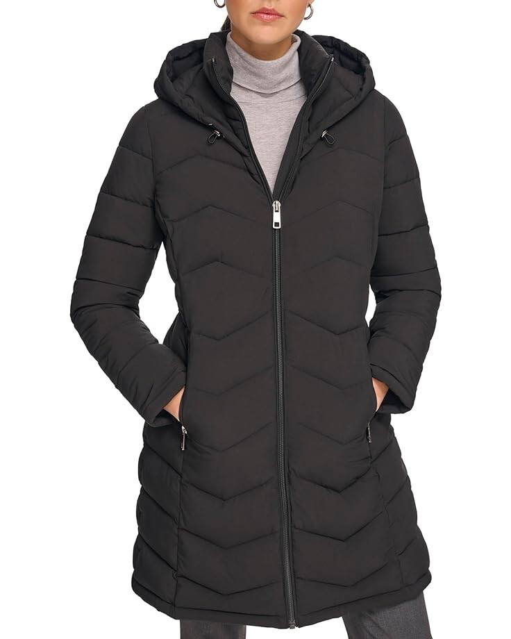 

Пуховик Calvin Klein Bibbed Walker, черный