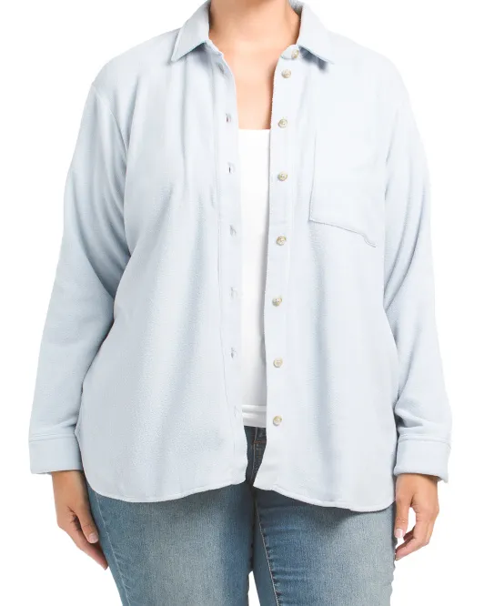 

Флисовая куртка-рубашка Plus Madewell, цвет Dusty Pool