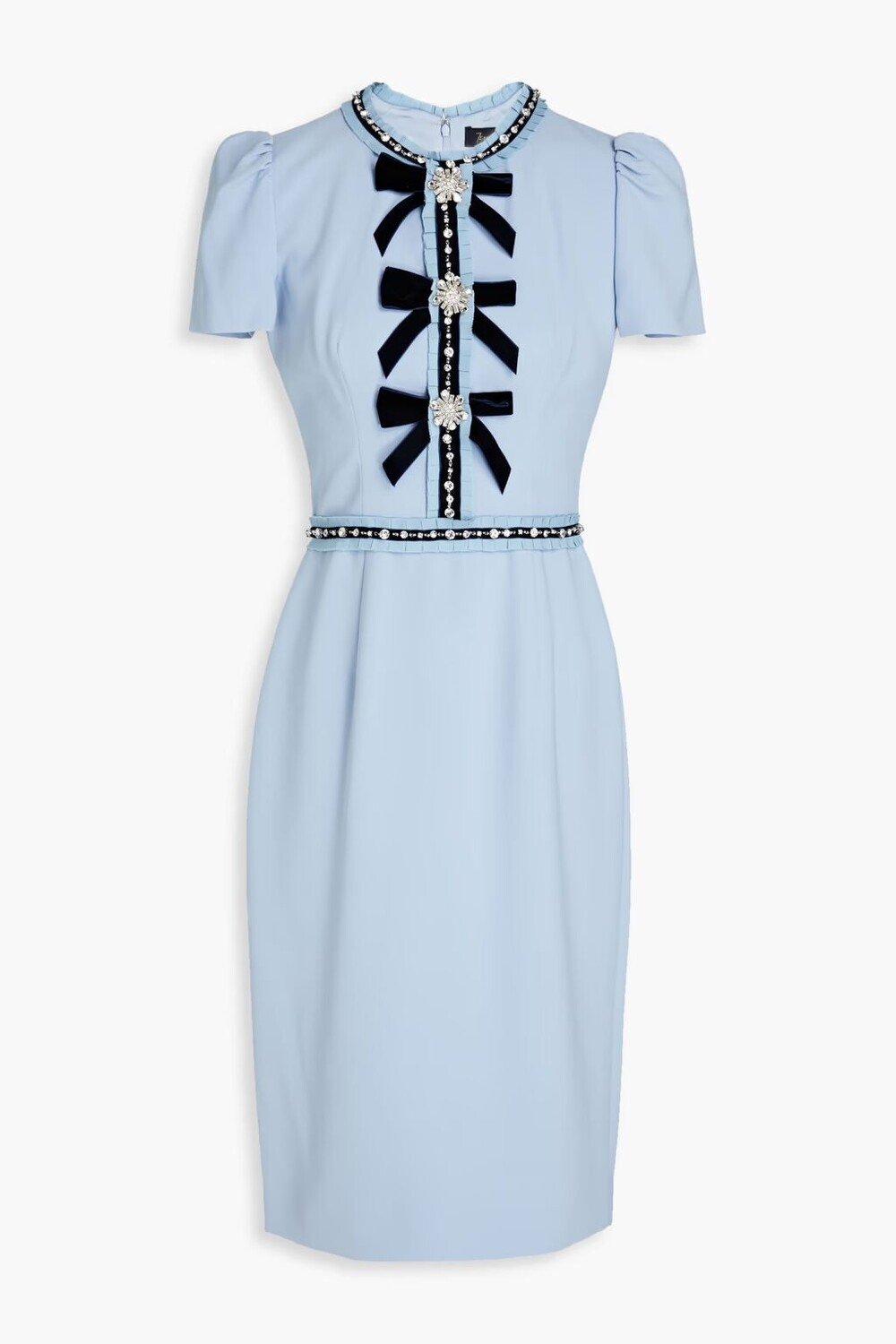 

Украшенное платье из крепа Jenny Packham, голубое небо