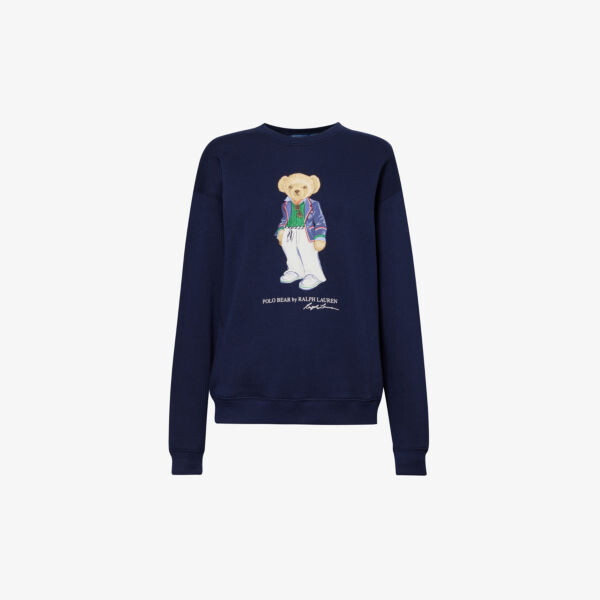 

Толстовка polo bear с интарсией из смесового хлопка Polo Ralph Lauren, синий