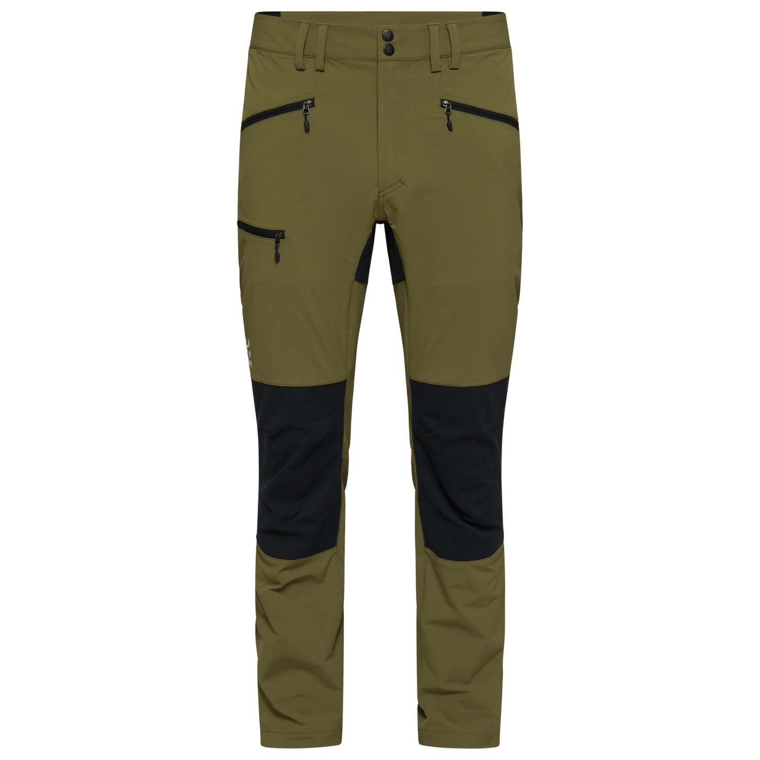 Трекинговые брюки Haglöfs Mid Slim Pant, цвет Olive Green/True Black