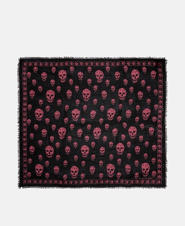 

Шарф Alexander McQueen, неоново-розовый