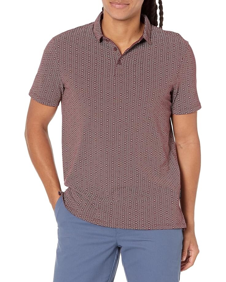 

Поло Armani Exchange All Over Micro Print, цвет Vineyard Wine Micro Exagon