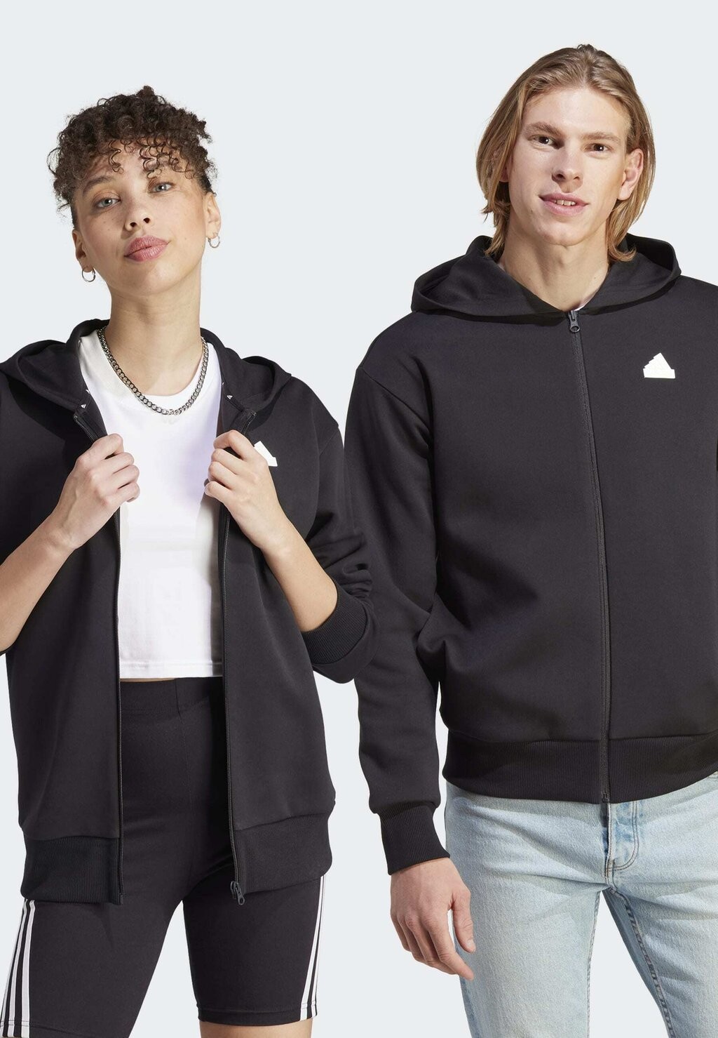 

Толстовка на молнии Adidas, черный