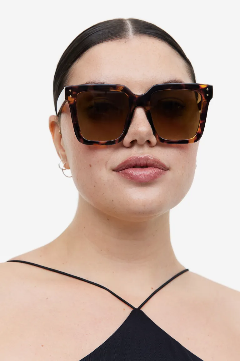

Квадратные солнцезащитные очки H&M, коричневый