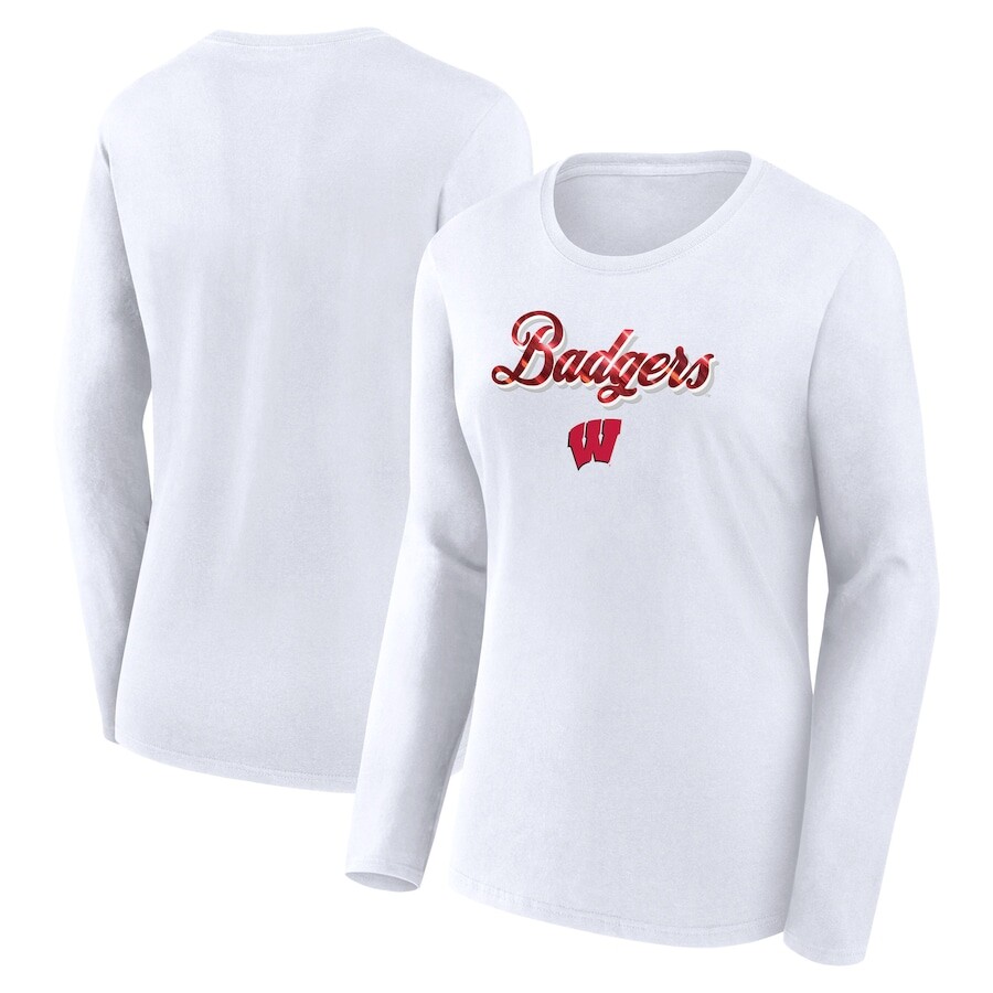 

Футболка с длинным рукавом Fanatics Branded Wisconsin Badgers, белый
