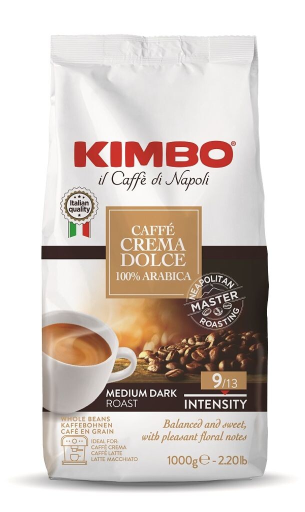 

Caffe Crema Dolce 100% Арабика цельные зерна 1кг | Кимбо Kimbo