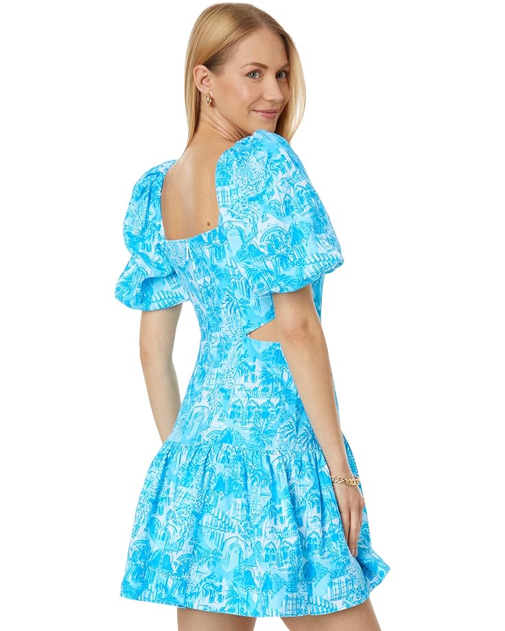 Платье Lilly Pulitzer Kylanne Elbow Sleeve Line, цвет Amalfi Blue Sunny State Of Mind