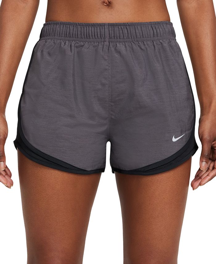 Женские шорты для бега на короткой подкладке Tempo Nike, цвет Black Heather