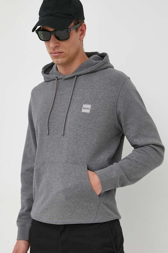

BOSS BOSS CASUAL толстовка из хлопка Boss Orange, серый