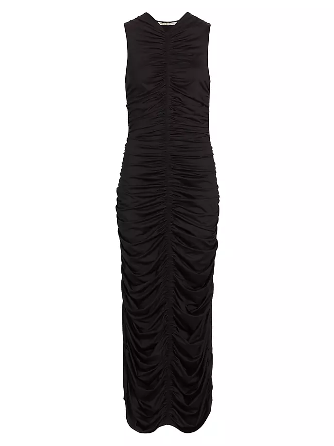 Платье макси Roxie со сборками Marie Oliver, черный платье marie by marie хлопок мини размер 40 42 черный