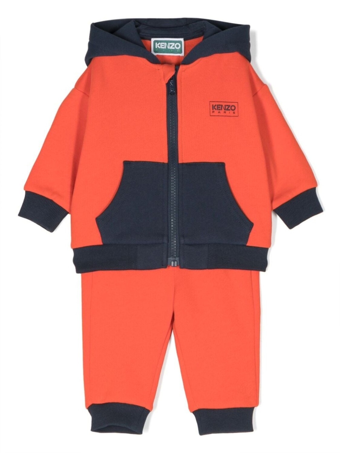

Kenzo Kids спортивный костюм в стиле колор-блок, оранжевый