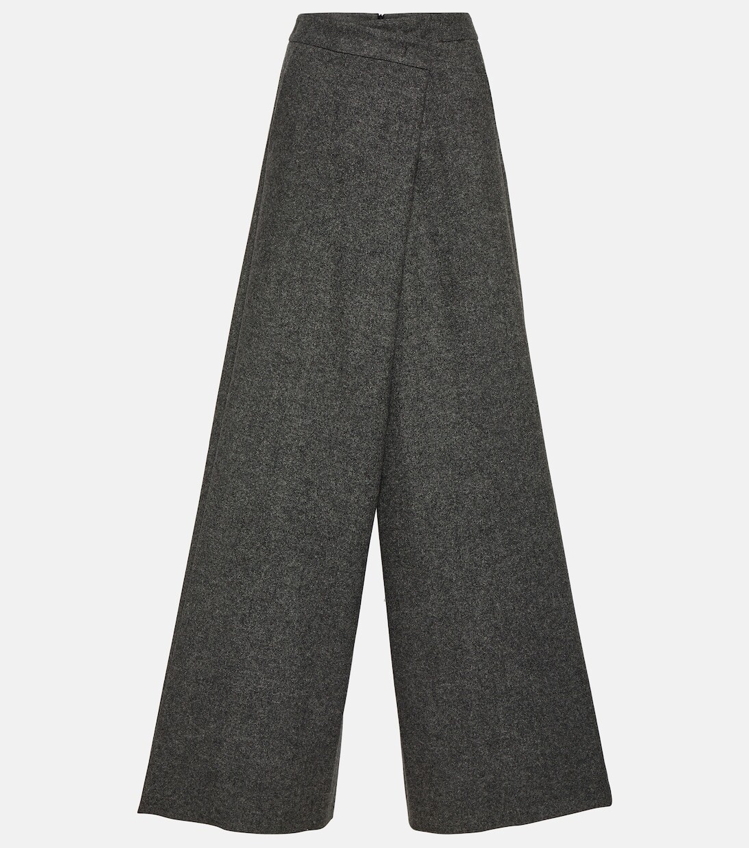 

Широкие брюки feltre из натуральной шерсти с высокой посадкой Max Mara, серый