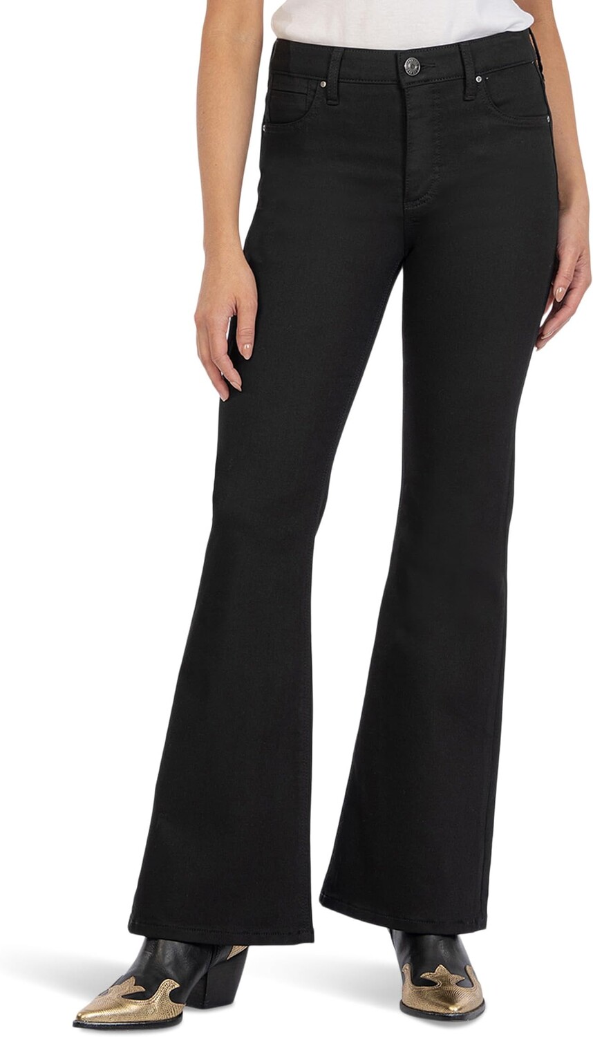 

Джинсы Stella High-Rise Fab Ab Flare in Black KUT from the Kloth, черный
