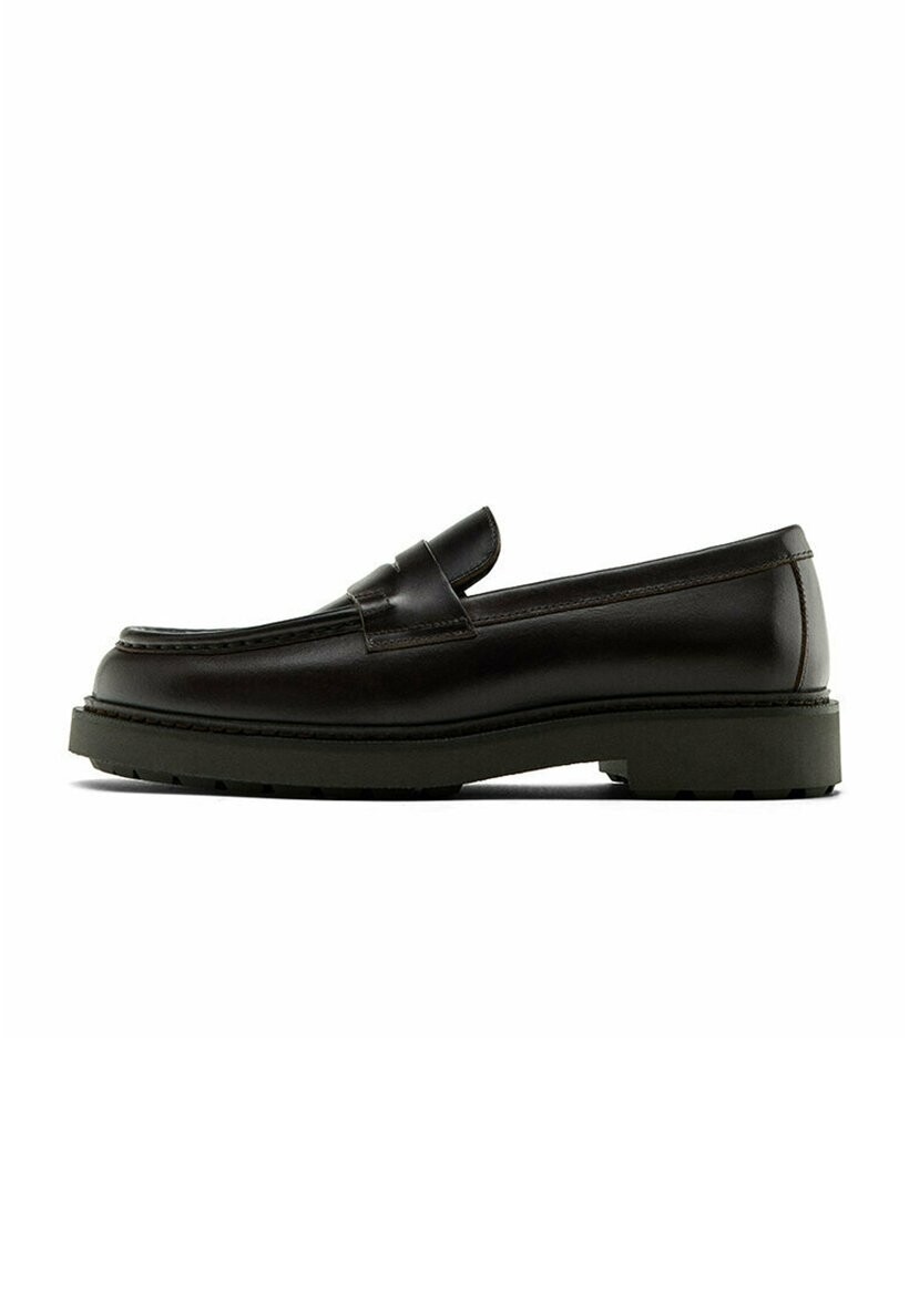 

Слипоны Toe Massimo Dutti, цвет dark brown