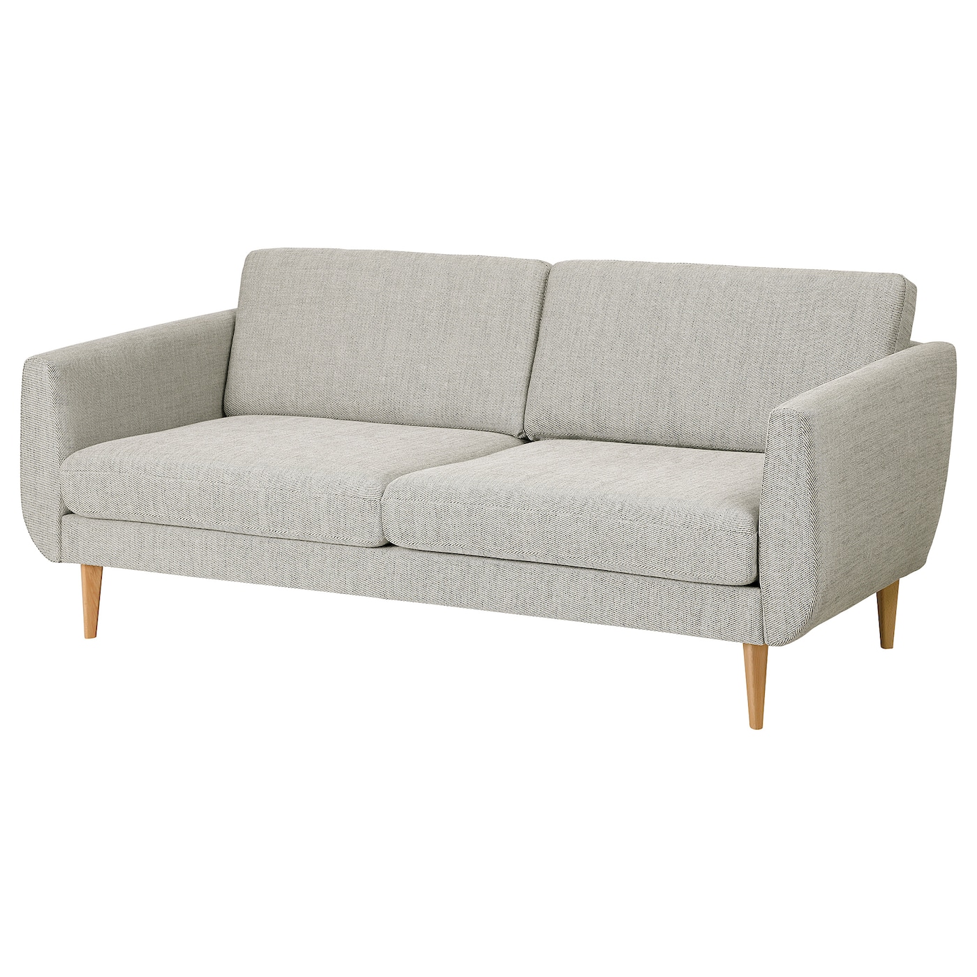 СМЕДСТОРП 3-местный диван, Виарп бежевый/коричневый/дуб SMEDSTORP IKEA диван офисный шарм дизайн бит с подушками коричневый