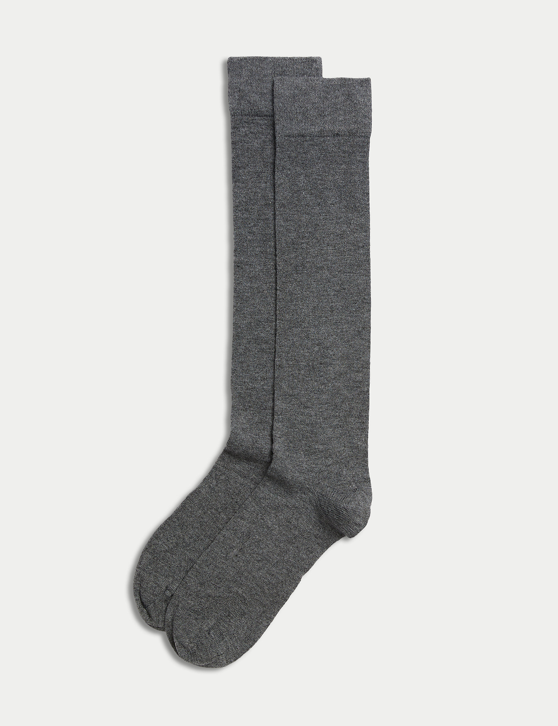 2 пары мягких носков до колена Marks & Spencer, серый