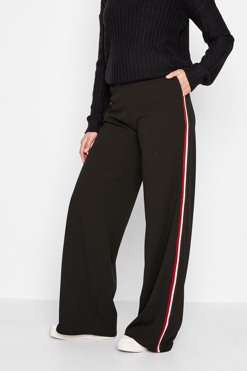

Длинные брюки Tall Sally с полосками по бокам Long Tall Sally, черный