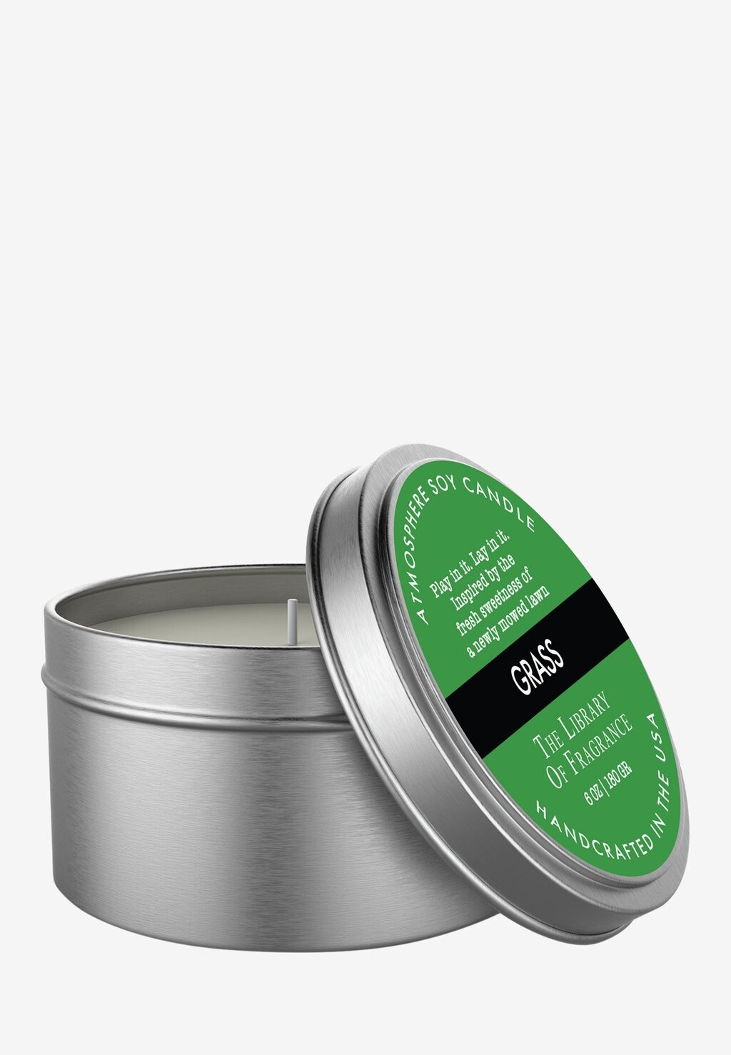 

Ароматическая свеча Grass Handcrafted Soy Candle The Library of Fragrance