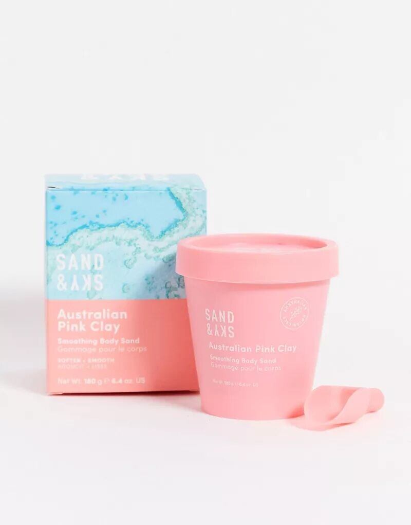 

Sand & Sky Австралийская розовая глина, разглаживающий песок для тела, 180 г