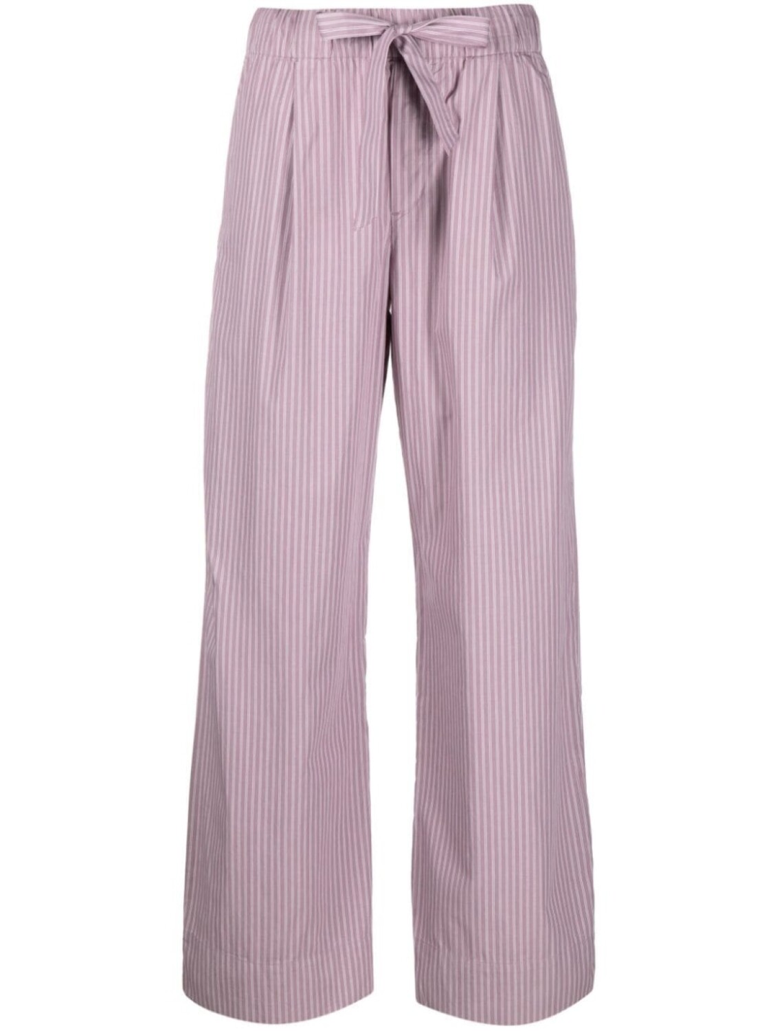 

TEKLA straight-leg cotton pajama trousers, фиолетовый
