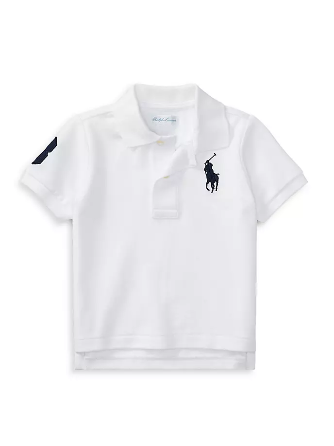 

Вязаная рубашка-поло для маленьких мальчиков Polo Ralph Lauren, белый
