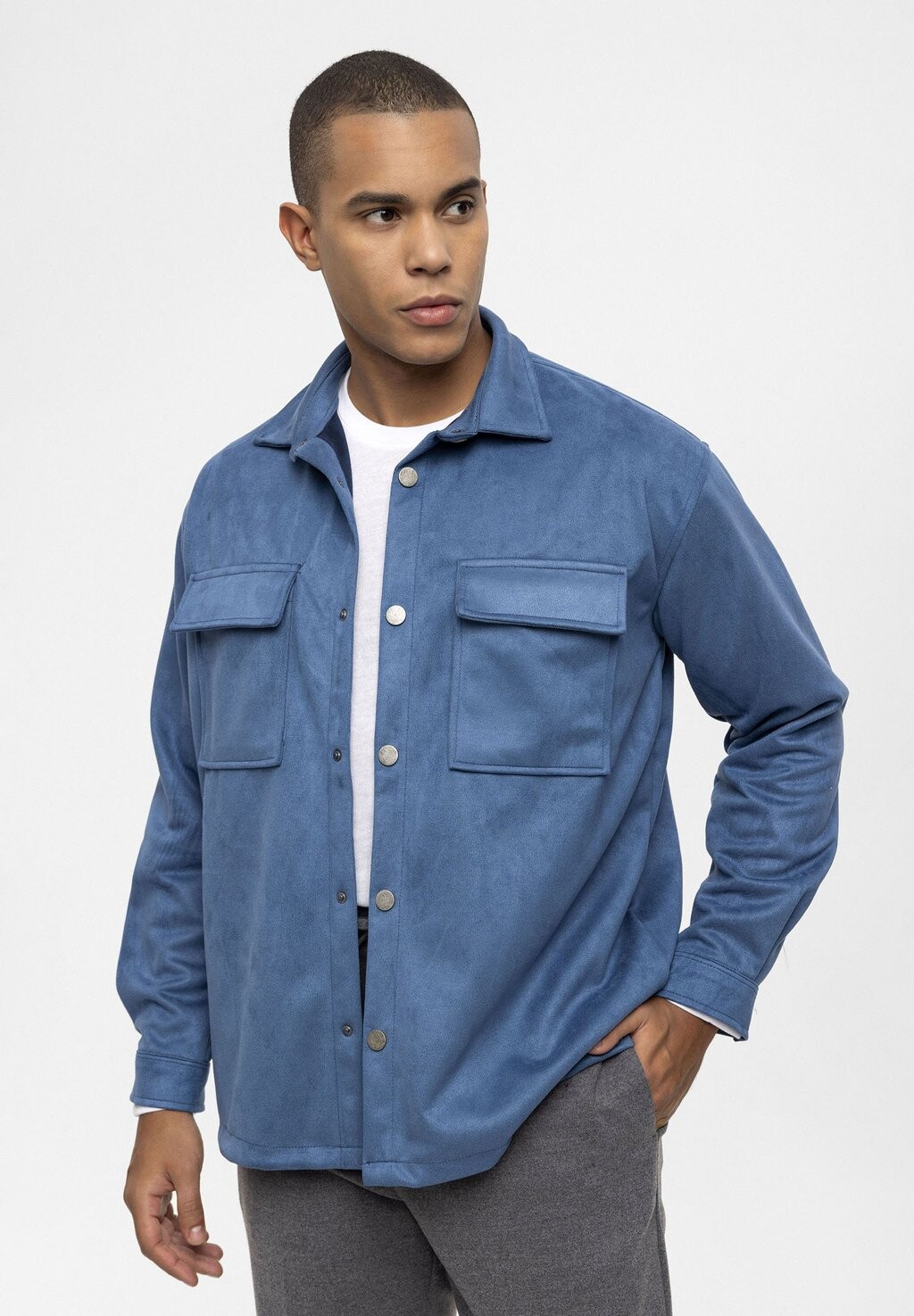 Легкая куртка SUEDE SHIRT Antioch, цвет indigo