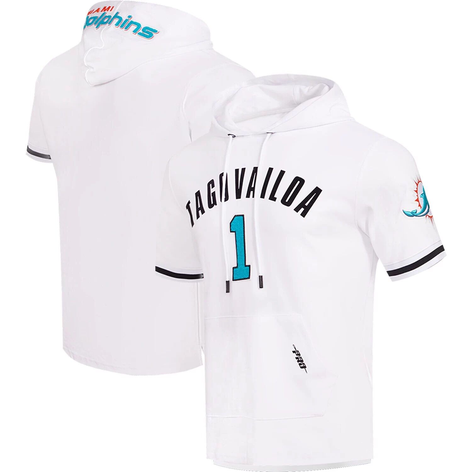 

Мужская футболка с капюшоном Pro Standard Tua Tagovailoa White Miami Dolphins с именем и номером игрока