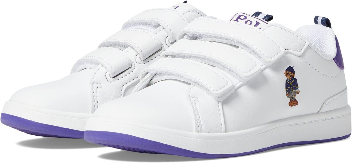 

Кроссовки Heritage Court Bear EZ Polo Ralph Lauren, цвет White/Purple School Girl Bear
