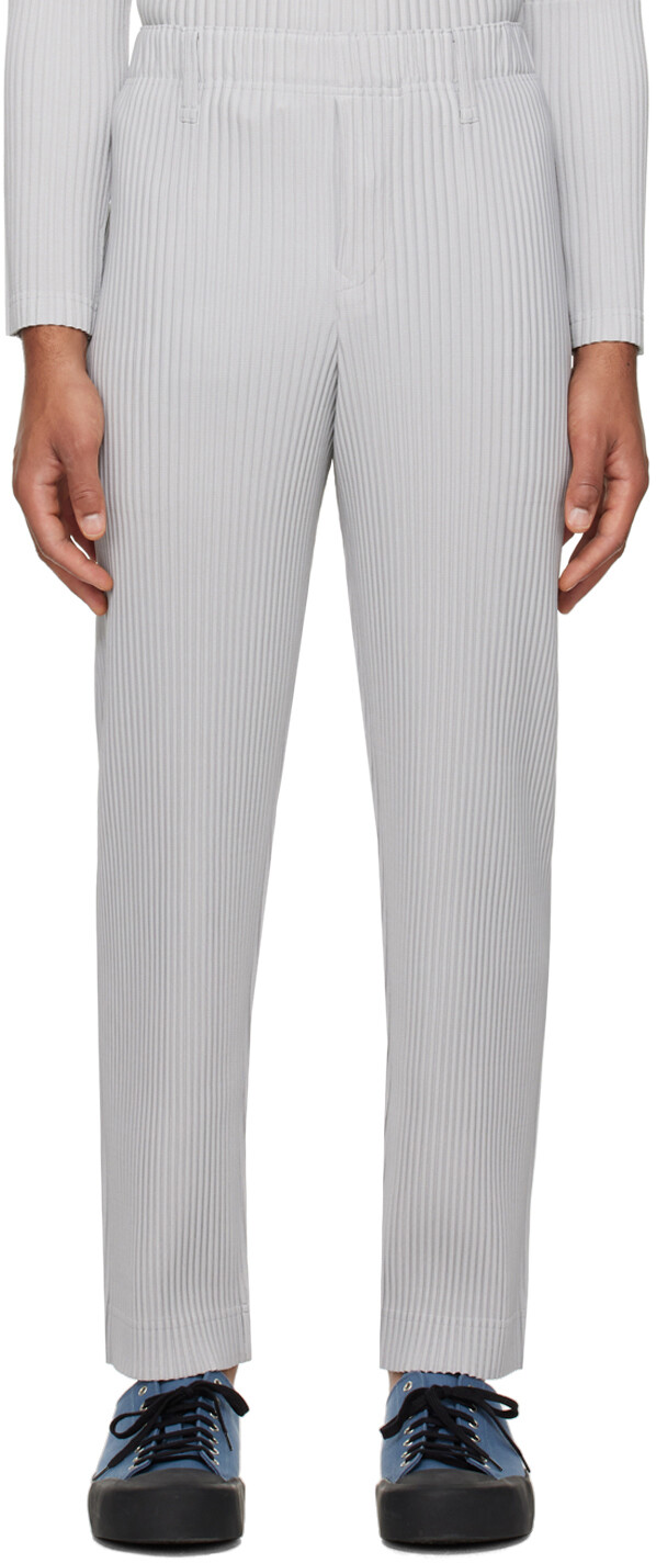 

Серые брюки Basics Светлые HOMME PLISSe ISSEY MIYAKE, Серый