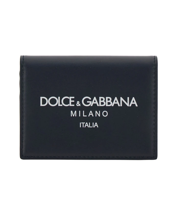 

Кожаный кошелек для карточек Dolce & Gabbana, черный