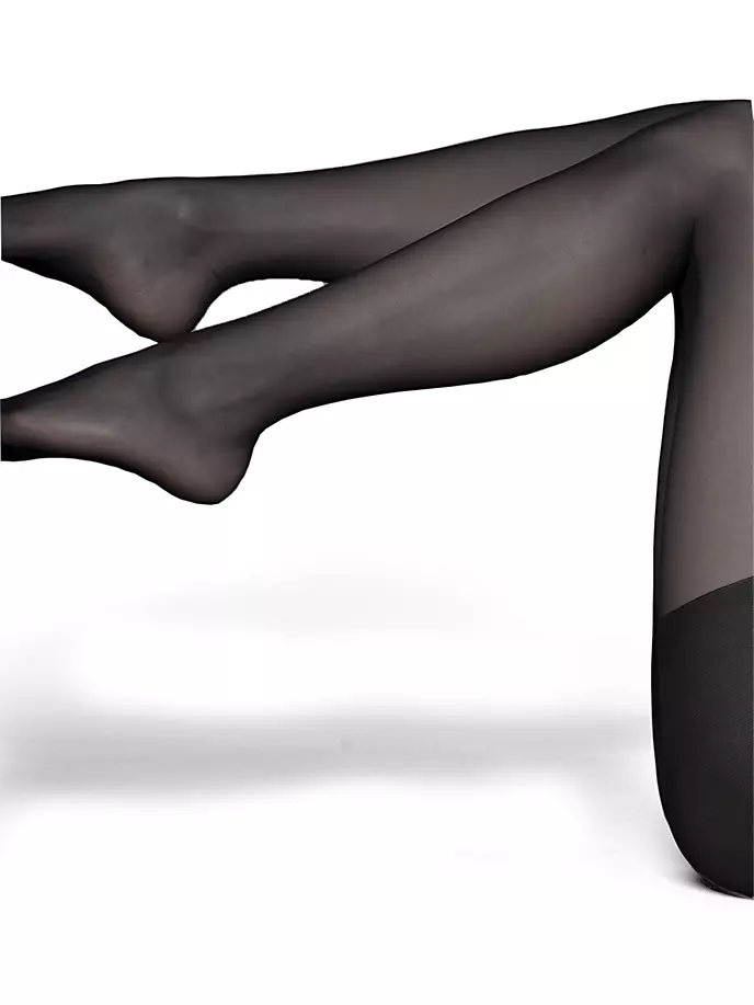 

Прозрачные чулочно-носочные изделия Control Top Wolford, черный