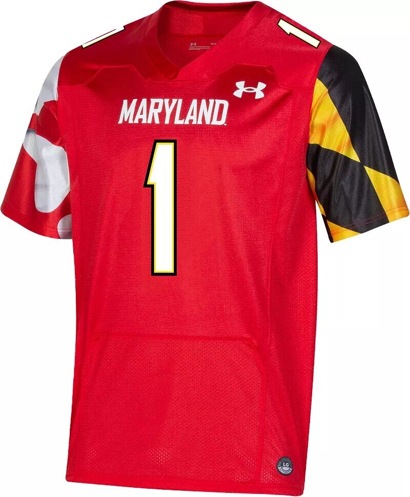 

Мужская красная футбольная майка Under Armour Maryland Terrapins #1