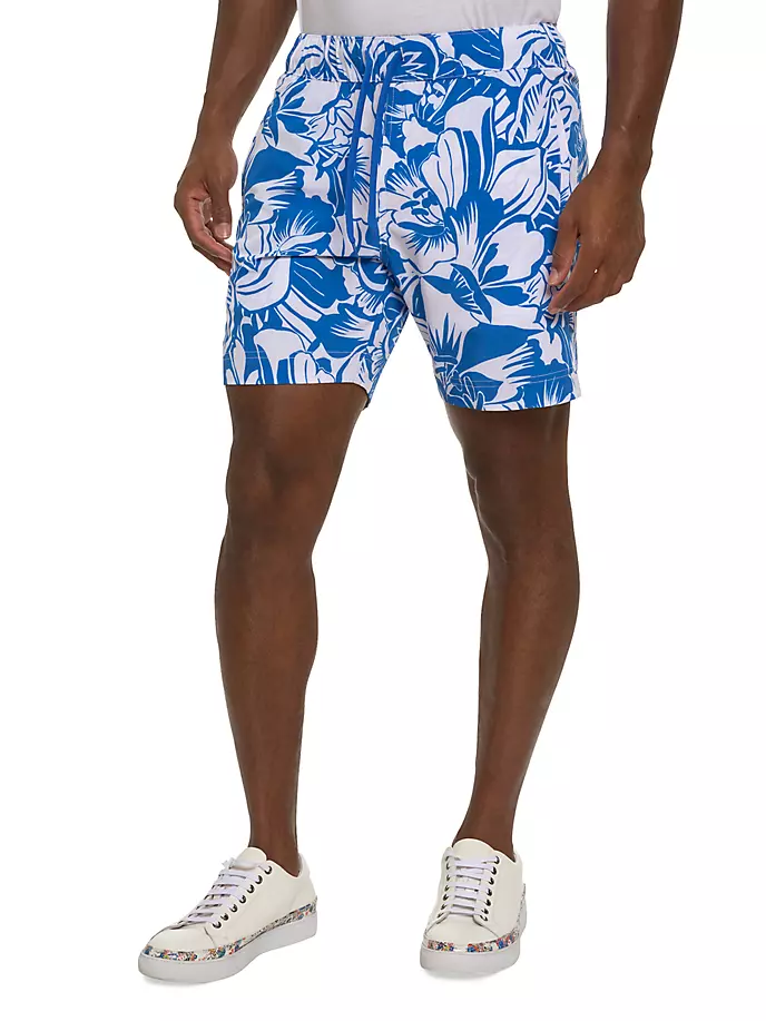 

Шорты для плавания с гибискусом Robert Graham, синий