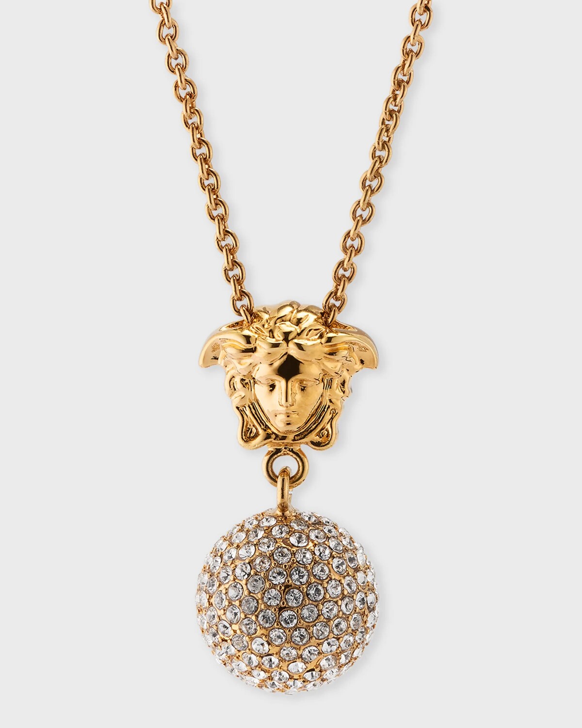

Ожерелье с подвеской из горного хрусталя и Медузы, цвет Versace Gold-Crystal