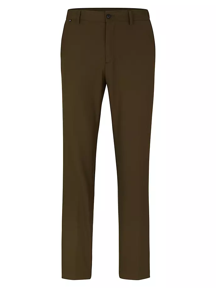 

Брюки узкого кроя из эластичной ткани Boss, цвет olive green