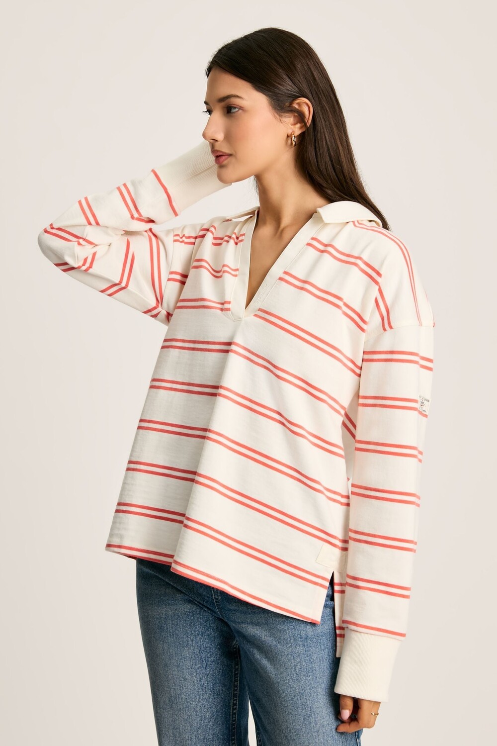 

Рубашка Bayside из хлопка Joules, красный