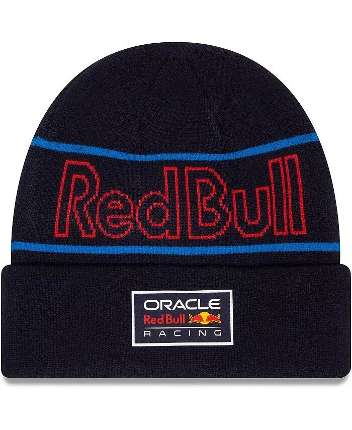 

Мужская темно-синяя вязаная шапка с манжетами Red Bull Racing New Era, синий