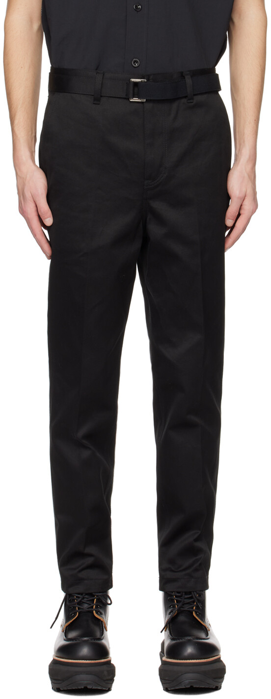 

Черные брюки со складками Sacai, цвет Black