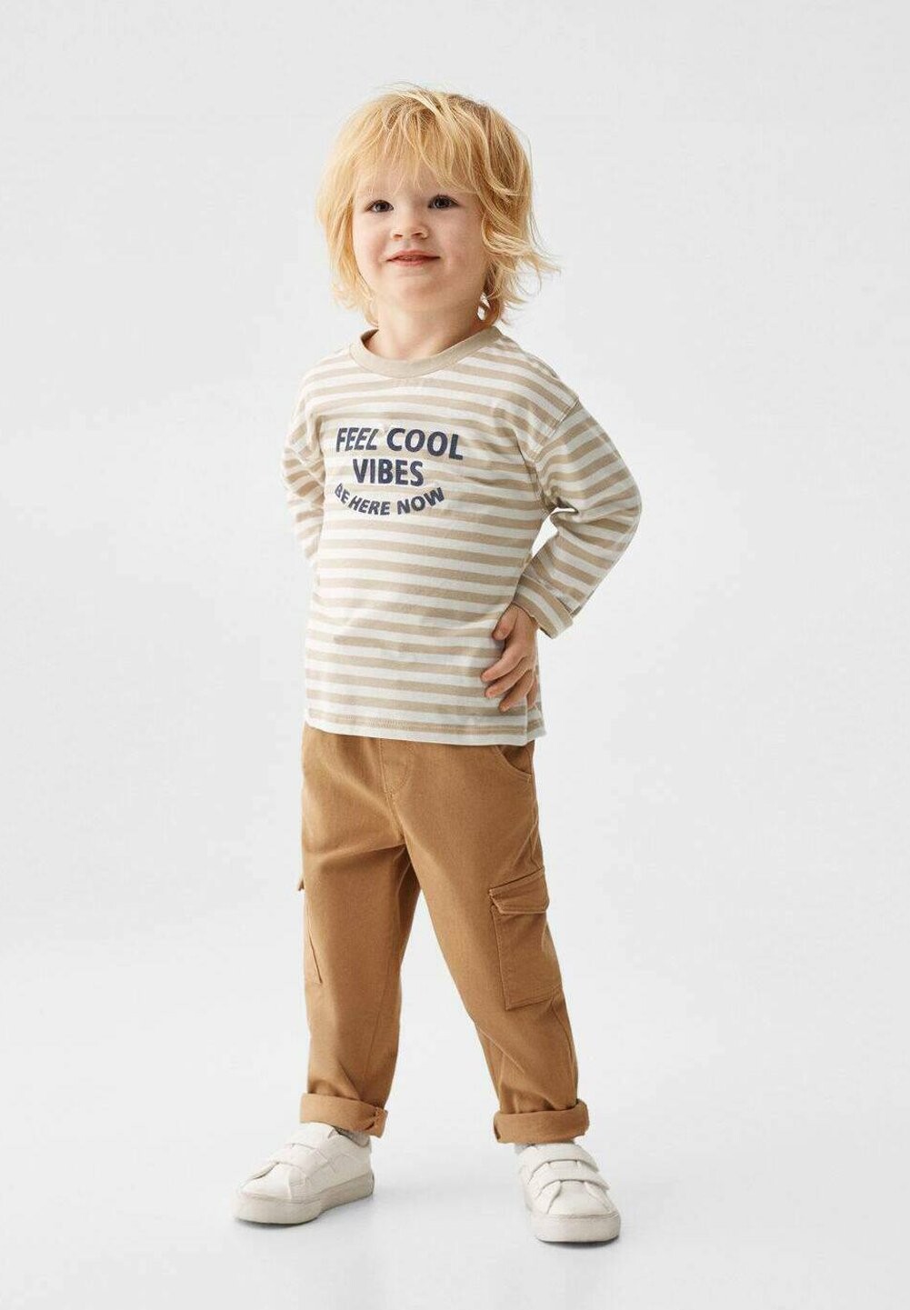 

Брюки-карго Mango Kids, цвет tobacco brown