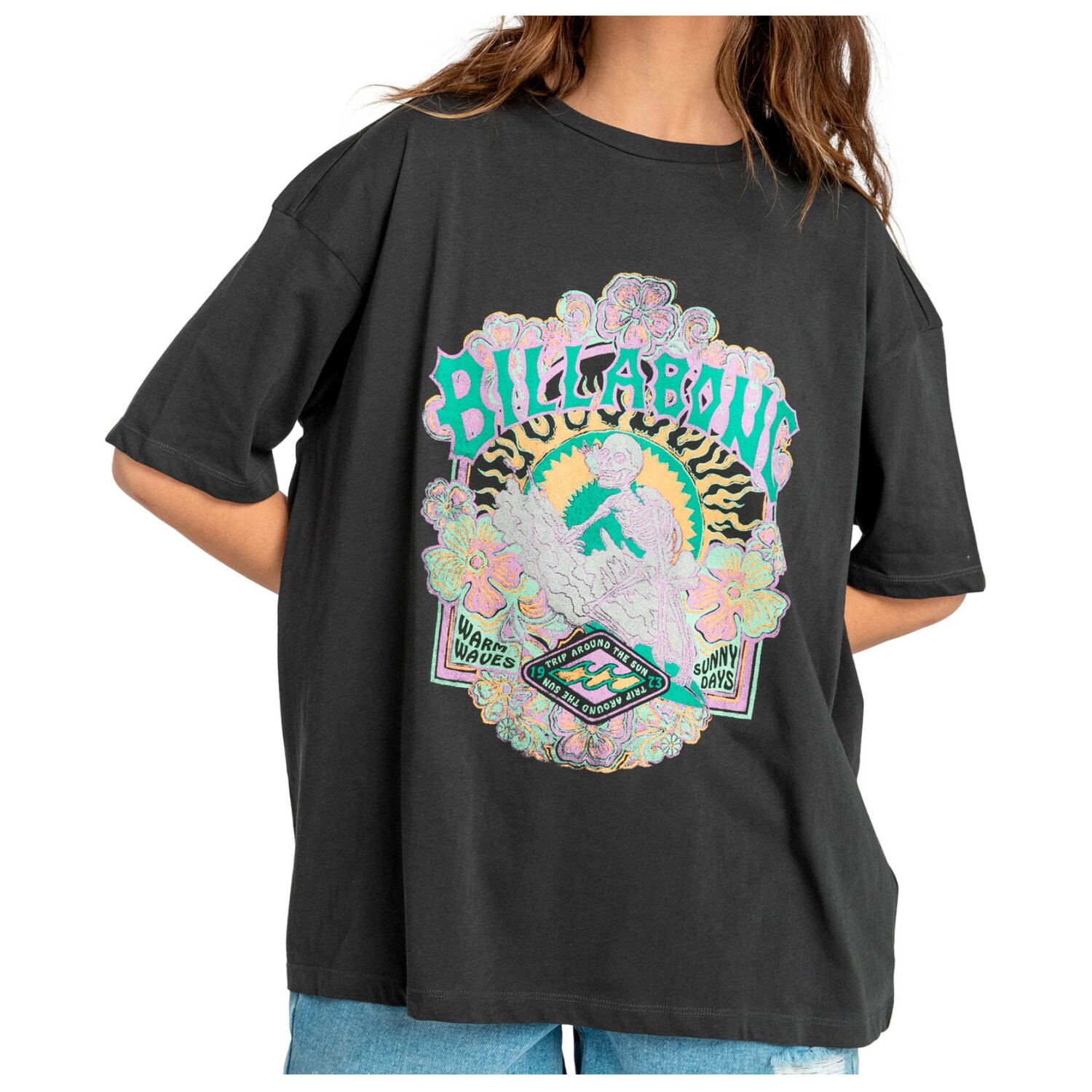 

Футболка Billabong Women's Warm Waves S/S, цвет Off Black